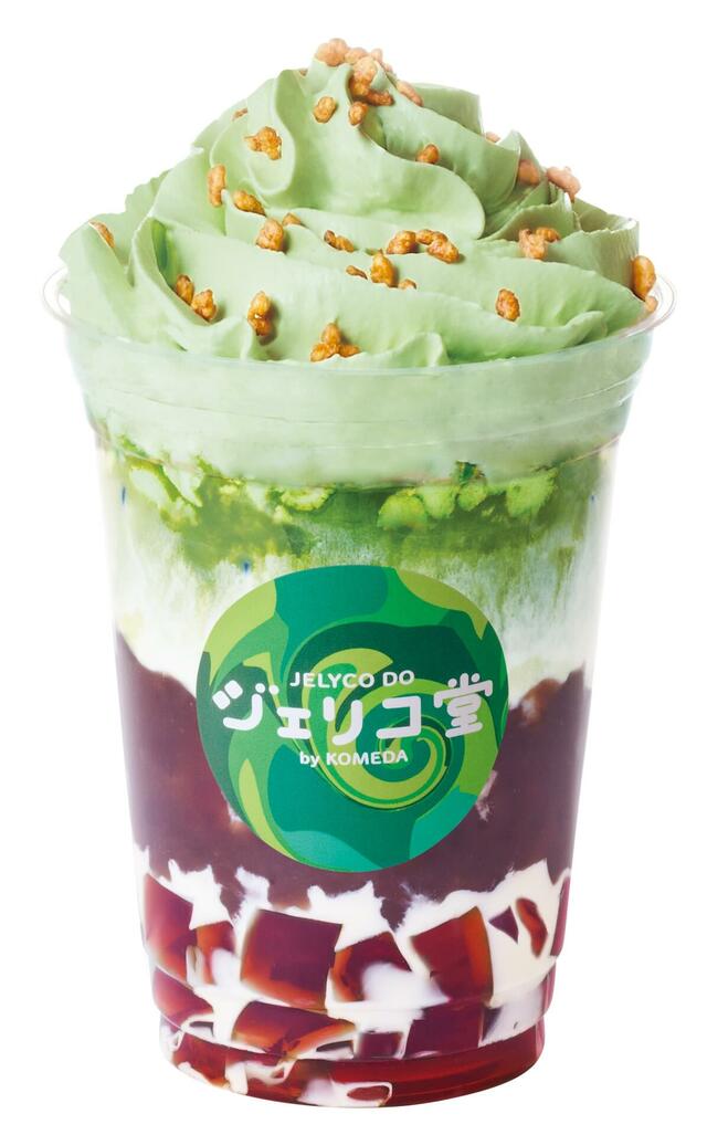 「紅茶ジェリー＆抹茶ミルク」＜価格：640円（税込）＞【【コメダの新業態】自分好みの“カスタマイズジェリコ”が作れる♪スタンド喫茶「ジェリコ堂」国内1号店が名古屋にオープン！】
