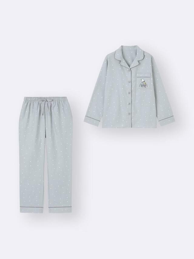 GU フランネルパジャマ(長袖&ロングパンツ) Peanuts ¥3,990