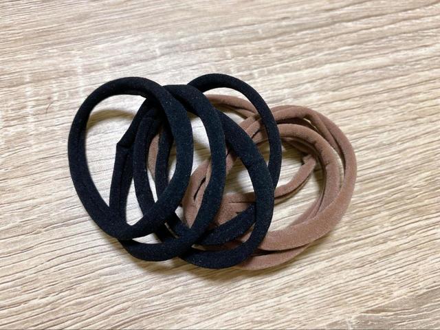 【3COINS 8本セット ジャージヘアゴム】ジャージ素材がお洒落