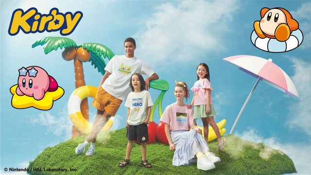 【GU「星のカービィ」コレクション】今回のコラボレーションは“「プププリゾート」であきれかえるほど平和なリゾート気分を楽しもう！”がテーマ。