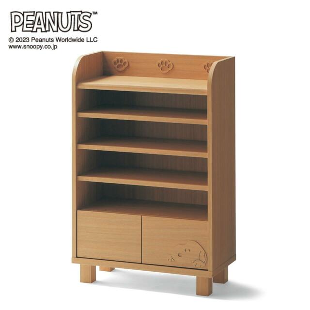 【ベルメゾン】ダブル棚板オープンキャビネット「スヌーピー」｜￥32,800 （税込）　© 2024 Peanuts Worldwide LLC