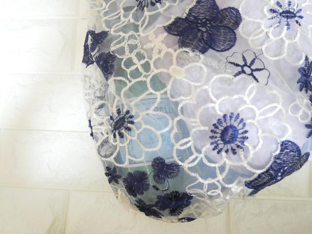 【Francfranc（フランフラン）】チュールバッグ　ネイビー×ネイビー