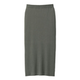 GU／ワイドリブニットナロースカート（OLIVE）