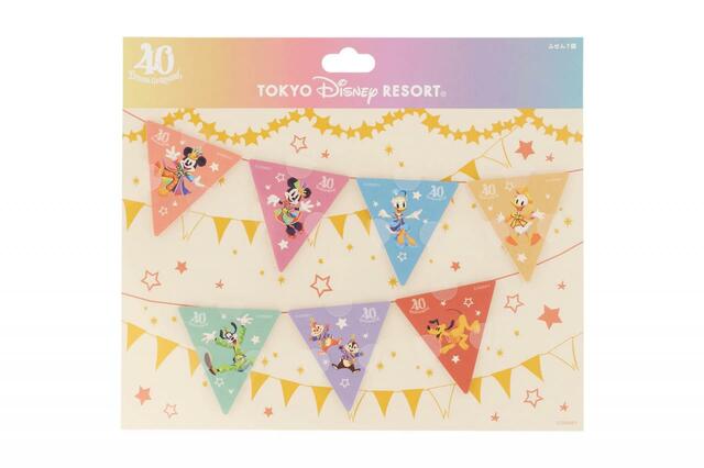 ふせんセット 1,200円|サイズ:縦約6×横約5㎝、7個セット|東京ディズニーリゾート40周年“ドリームゴーラウンド”スペシャルグッズ|発売日:2023年4月10日(月)|販売店舗:東京ディズニーランド「グランドエンポーリアム」、東京ディズニーシー「エンポーリオ」