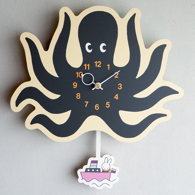 【Pinkoi「Miffy Fabulous 70」】「オクトパスとミッフィの船」関野絡繰堂（日本）／大きなオクトパスと船に乗ったミッフィの振り子時計