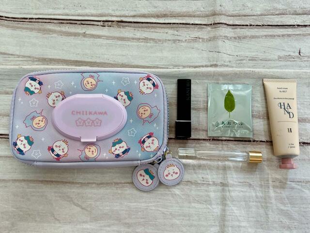 メッシュポケットにはこれだけのものが入りました！