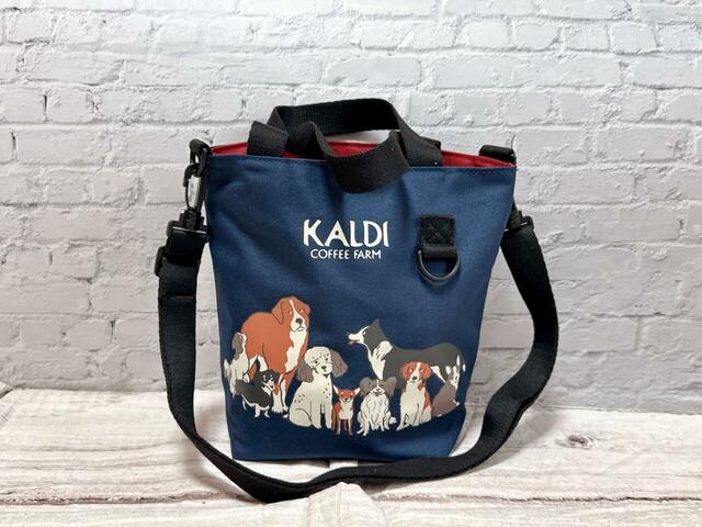 【カルディ いぬの日おさんぽバッグ/オリジナル バッグ】荷物を入れるとこんな感じになります