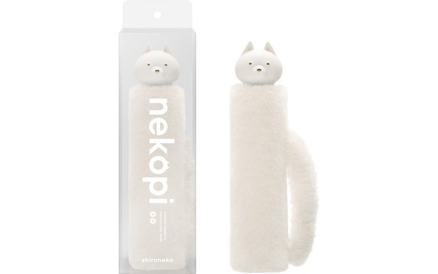 【nekopi】ネコピ フォールディングアンブレラ 〈シロネコ〉