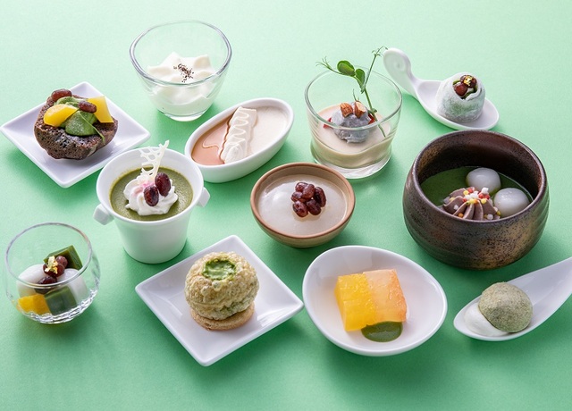 「スイーツイメージ（U30考案スイーツを含む）」＜1名4,428円＞【リーガロイヤルホテル広島に『オードブル＆メインディッシュ付 スイーツビュッフェ“抹茶and和スイーツ”』が登場】