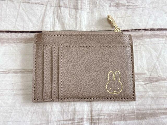 ミッフィーのお顔がワンポイントに！かわいいカード＆コインケース