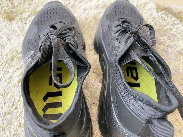 【ワークマン マンダムフライギアドライランチャー】アッパーもソールも硬めなので紐をしっかり締めて足にフィットさせることをおすすめします