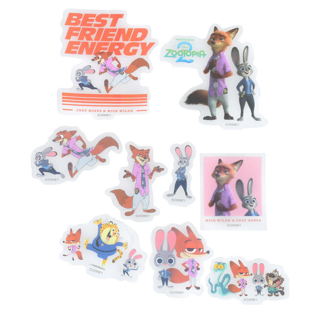 ズートピア2 シール・ステッカー クリア 貼ってはがせる Sticker Collection Disney ZOOTOPIA2 700円