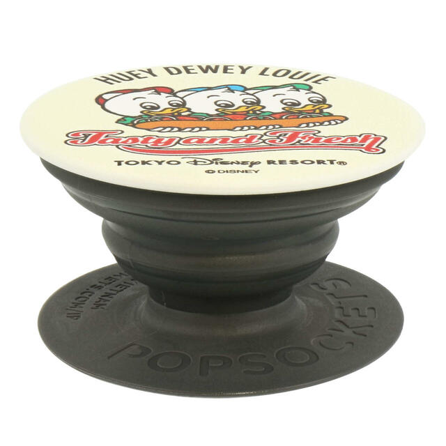 スマートフォングリップ 2,100円|東京ディズニーリゾート ヒューイ・デューイ・ルーイのアメリカンダイナー風グッズ|販売店舗:東京ディズニーランド「ギャグファクトリー/ファイブ・アンド・ダイム」、東京ディズニーシー「スチームボート・ミッキーズ」|発売日:2024年12月26日(木)