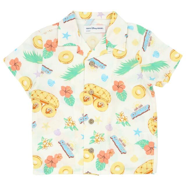 アロハシャツ(100~120) 3,600円|夏の東京ディズニーリゾート「Hello Hello SUMMER!」グッズ|販売店舗:東京ディズニーランド「グランドエンポーリアム」、東京ディズニーシー「タワー・オブ・テラー・メモラビリア」|発売日:2026年6月11日(木)