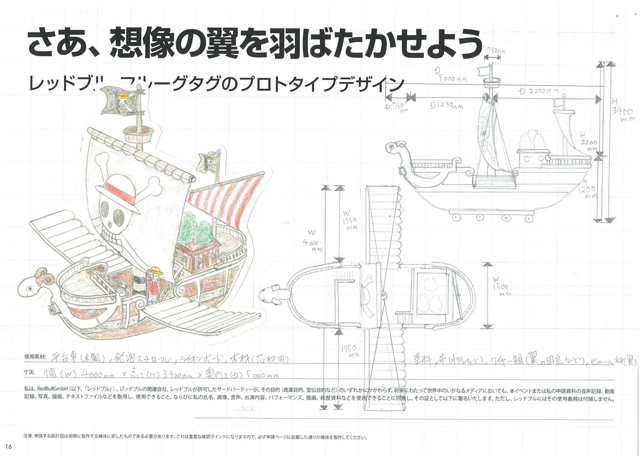 ダース・ベイダーにワンピース「レッドブル・フルーグタグ」出場飛行機の絵コンテ/ワンピース