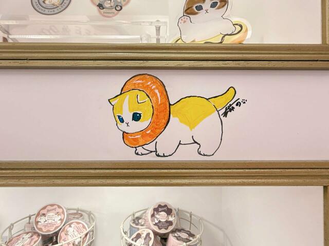 【mofusand TOKYO】ところどころにある、ぢゅのさん直筆のサイン入りイラストも必見!