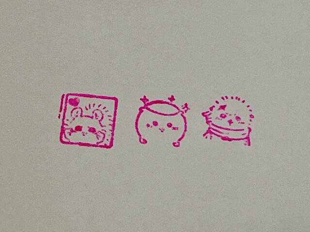 【おえかきぱふぇ　ちいかわスタンプ特大号付録】モモンガやくりまんじゅう、ラッコもいますよ〜♪