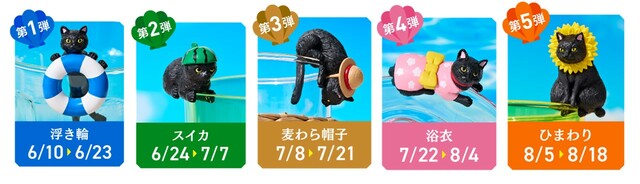 ～ 2週間ごとに、もらえる“ふちねこ”が変わる！全5種類が登場 ～