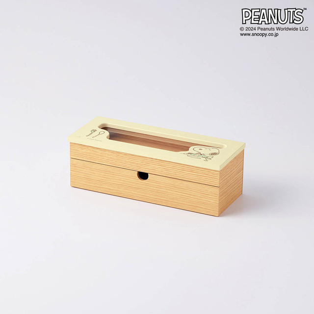 カトラリーケースとしても使える卓上収納ボックス 「スヌーピー」