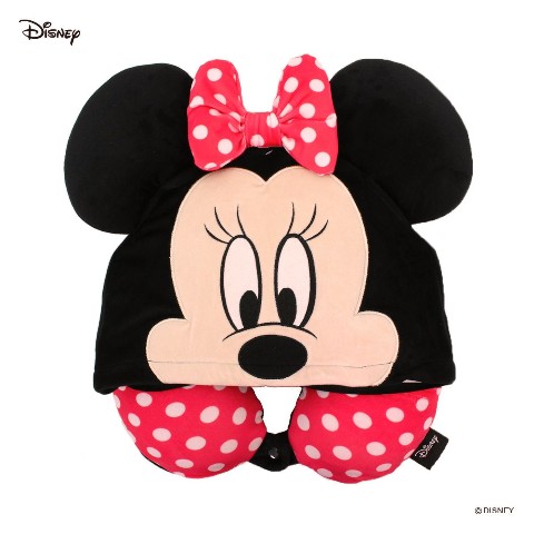 【ディズニー】フード付きネックピロー抗菌（ミニーマウス）