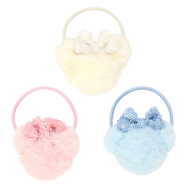 ヘアゴムセット 1,500円｜東京ディズニーリゾート あったかグッズ｜販売店舗：東京ディズニーランド「タウンセンターファッション」、東京ディズニーシー「フィガロズ・クロージアー」｜発売日：2024年10月31日（木）