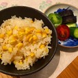 BALMUDA The Gohanで炊いたとうもろこしご飯
