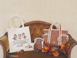 Chip＆Dale/ミニダブルリボン2wayバッグ 6,600円、スクエア刺繍トートバッグ 6,900円、ムートン2wayトートバッグ 9,900円、刺繡ティッシュケース 4,400円、バッグチャーム 3,950円