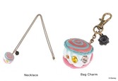 Sally/Spiral Macaron Necklace ¥11,000　Sally/Spiral Macaron Bag Charm ¥7,000