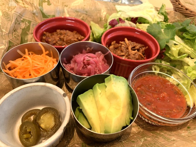 好きな物を組み合わせて具沢山のトルティーヤを楽しもう！