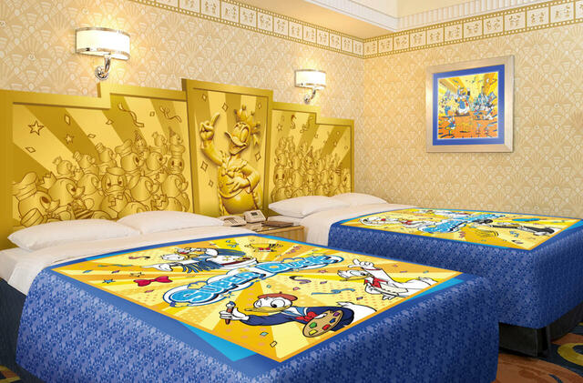 ディズニーアンバサダーホテル ディズニー・パルパルーザ“ドナルドのクワッキー・ダック!ダック!ダックシティ!”スペシャルルーム