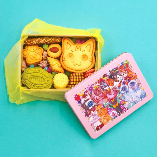 「mmts クッキー大缶（ピンク缶」＜4,968 円 ＞『mmts 』と『NEKO LAB』のコラボクッキー缶 第二弾が数量限定で登場】