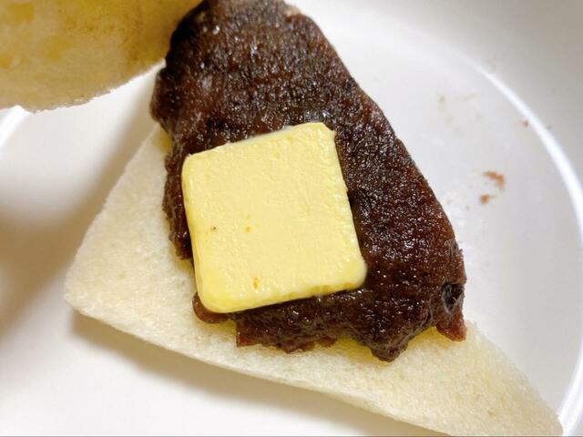 【ドン・キホーテ あんこMAXサンド】温めるとバターがとろっと溶けて美味♪