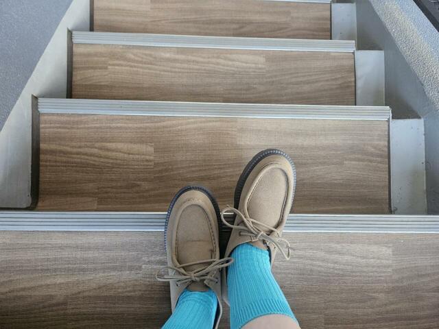 【GU ボリュームソールチロリアンシューズ】柔軟な本体生地が足の動きにしっかりフィットし、スニーカー感覚で履けます♪