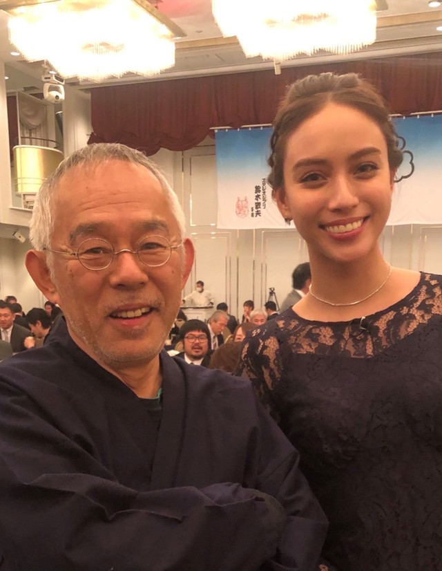 鈴木敏夫プロデューサーと滝沢カレンさん （神田伯山さん襲名披露パーティーにて）