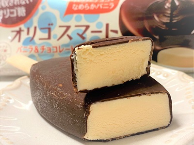 明治「オリゴスマート バニラ＆チョコレートアイスバー」