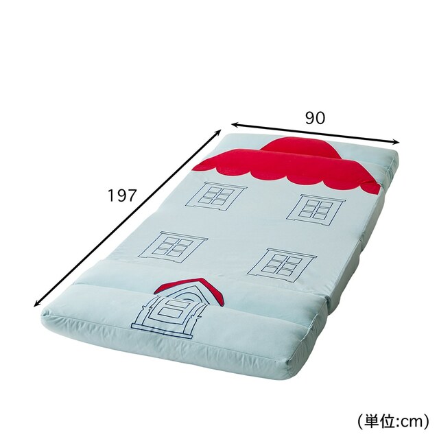 モチーフ型クッション付き4WAYソファーベッド 「ムーミン」