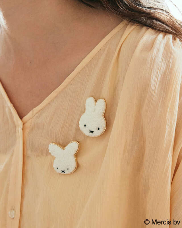 【ミッフィー / studio CLIP×Dick Bruna】サガラ刺しゅうブローチ 1,590円（第1弾での発売）