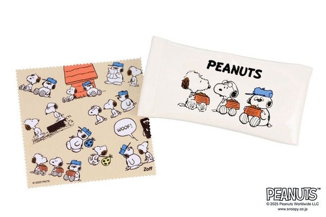 【Zoff PEANUTS COLLECTION】付属品：PEANUTS COLLECTION 専用メガネケース＆メガネ拭きもかわいい！
