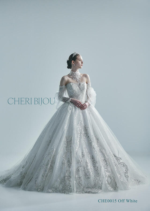 【クラウディア】CHERI BIJOU(シェリービジュー)新作ウェディングドレス|CHE0015_OffWhite