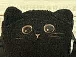 【カルディ ニャップザック】黒猫のお顔は刺しゅうで描かれています。かわいい~♪