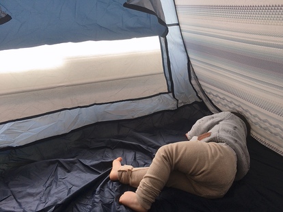 ニトリ 組み立てラクラク 激安 ワンタッチテント はキャンプに使えそう 使用レビュー 3 3 ハピママ