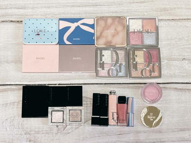 【サンリオキャラクターズ当りくじ】「24．チェスト／はなまるおばけ」これだけのコスメが収納できました！