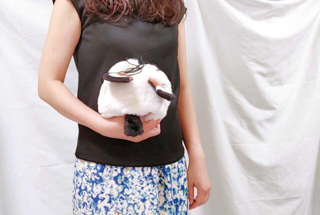 手の上に乗せると、本当に生きているみたい♪【ニトリ デコホーム】シマエナガ（巾着ポーチ）