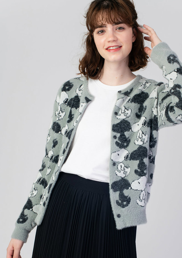  カーディガン「スヌーピー シルエット」6,600円(税込)