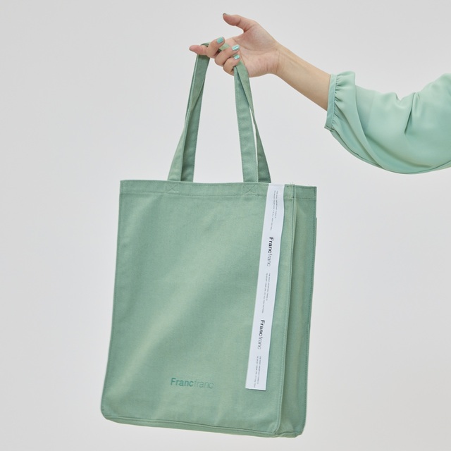 『Francfranc（フランフラン）』 ロゴ トート　グリーン