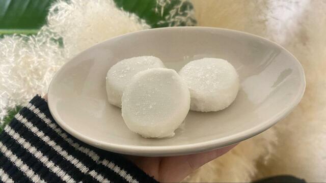 【業務スーパーご褒美のチョコレート5選】チョコ大福は袋からお皿に移して2時間解凍してから食べます