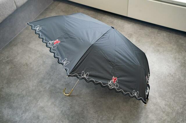 ミニー 折りたたみ傘 晴雨兼用 カラビナ付き SHINY DAY 4,200円