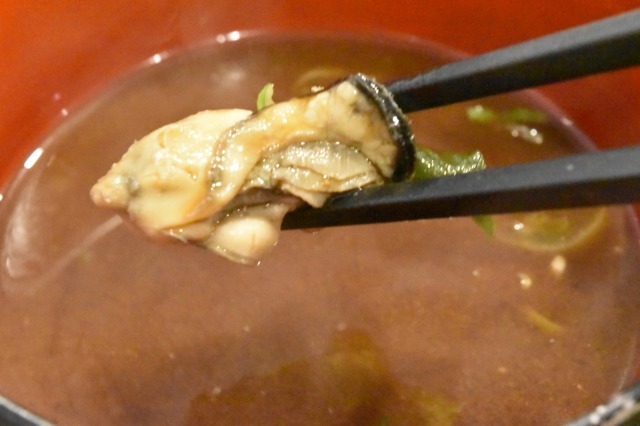 お味噌汁にも牡蠣