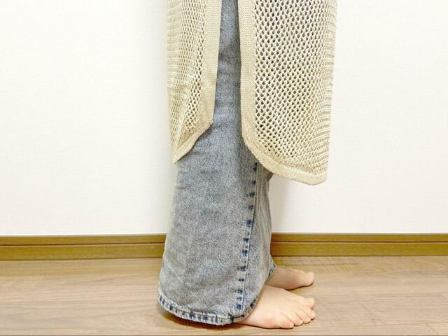 【maviru by KiraKiraShop wayメッシュワンピース】身長167cmの筆者が着るとこの丈感ですあ