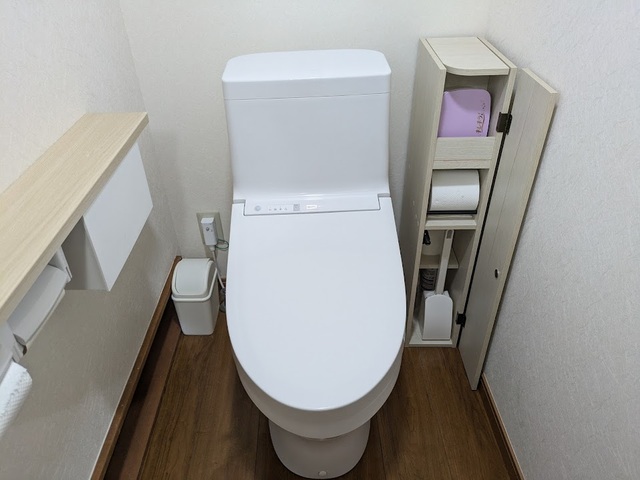 【ニトリ トイレ収納（トゥール）】地味に面倒なペーパー交換もこの高さならしやすくて便利！